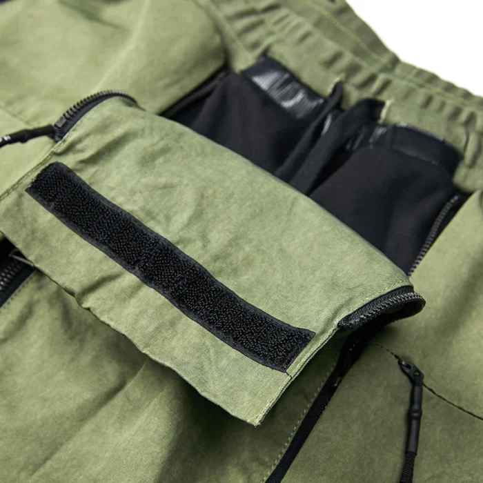 Pupil travel shorts multiple pockets combined materials techwear streetwear dystopian clothes 3