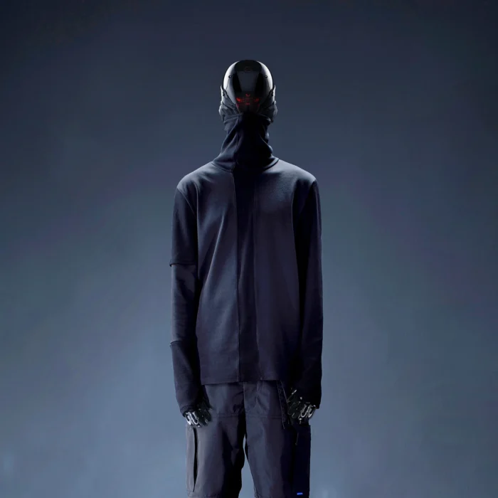 Reindee lusion deconstructed high collar t turtleneck therma insulation techwear darkwear ninjawear streetwear 1