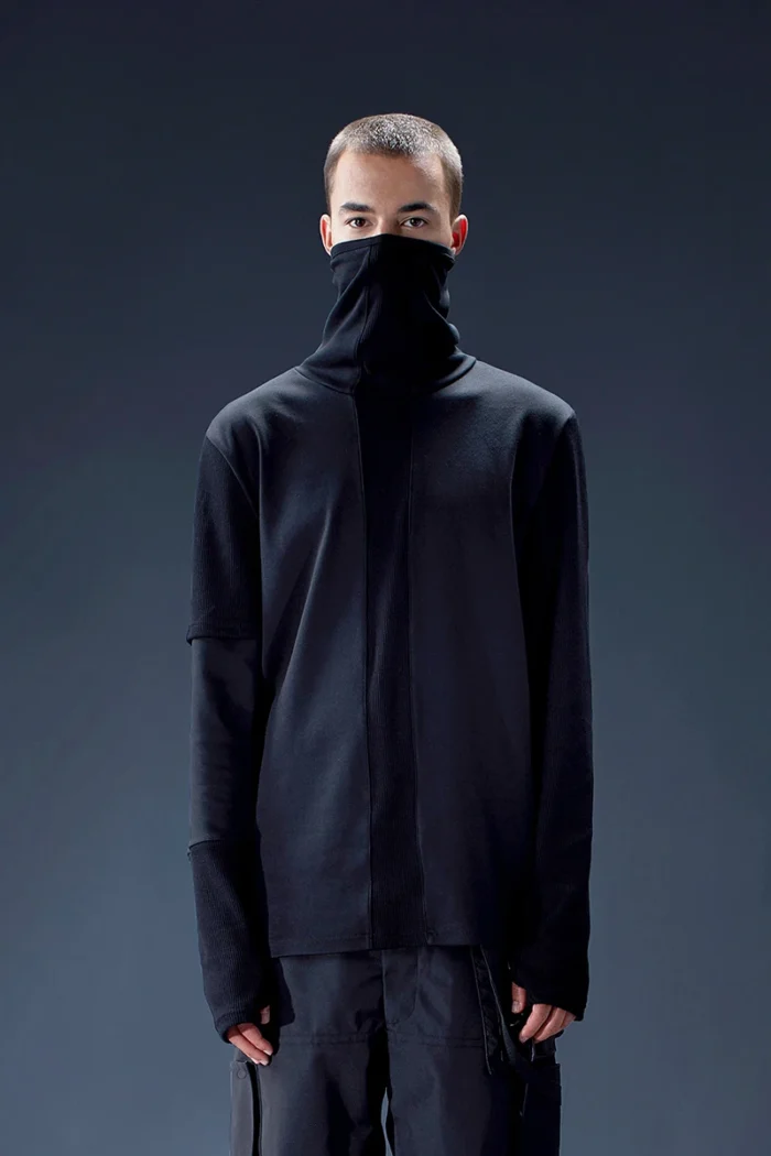 Reindee lusion deconstructed high collar t turtleneck therma insulation techwear darkwear ninjawear streetwear 2