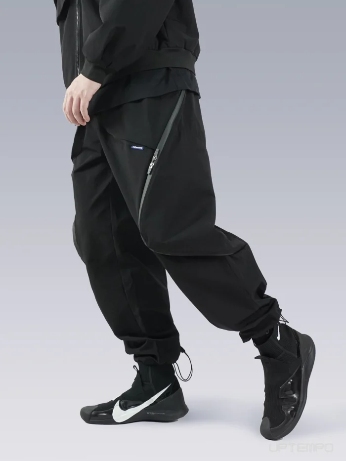 SIlenstorm 22aw curved zipper trousers pants drawcord elastic waist techwear casual warcore gorpcore 1