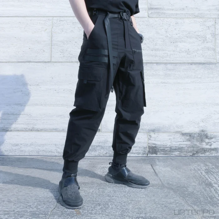 SIlenstorm Cargo pants nylon spandex material joggers molle pad multiple pockets techwear aesthetic warcore 1