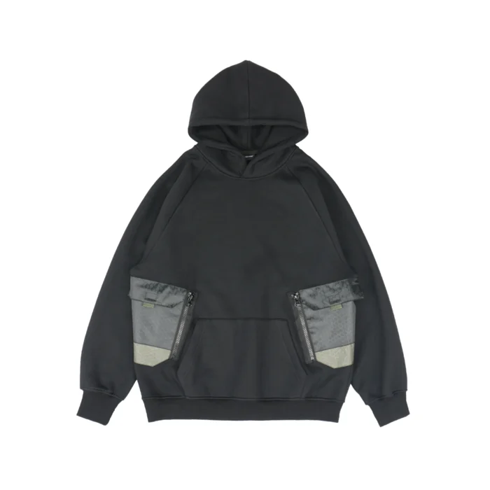 Silenstorm 21aw Contrast colour stitching hoodie versatile multiple pockets techwear techninja warcore streetwear 4 scaled