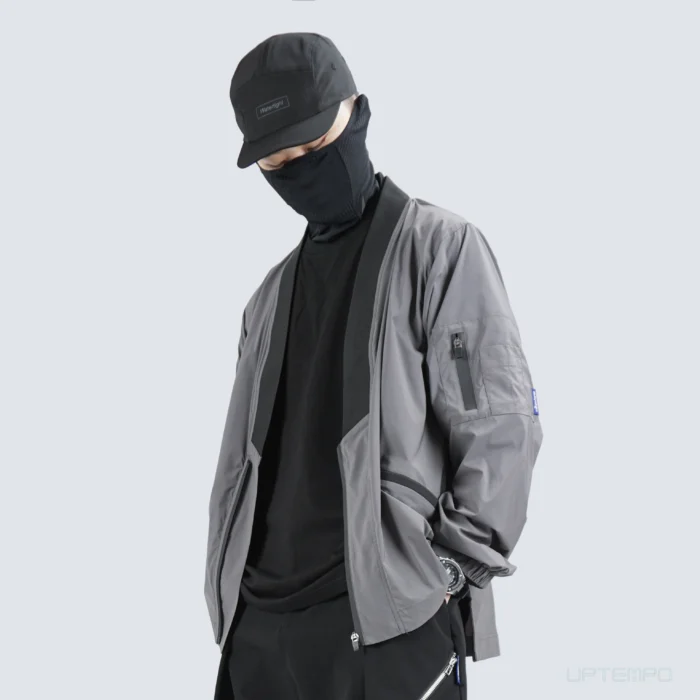 Silenstorm 21aw Grey kimono noragi multiple pocket taoist robe techwear urban ninja ninjawear streetwear 1 scaled