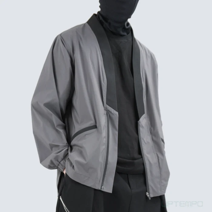 Silenstorm 21aw Grey kimono noragi multiple pocket taoist robe techwear urban ninja ninjawear streetwear 3