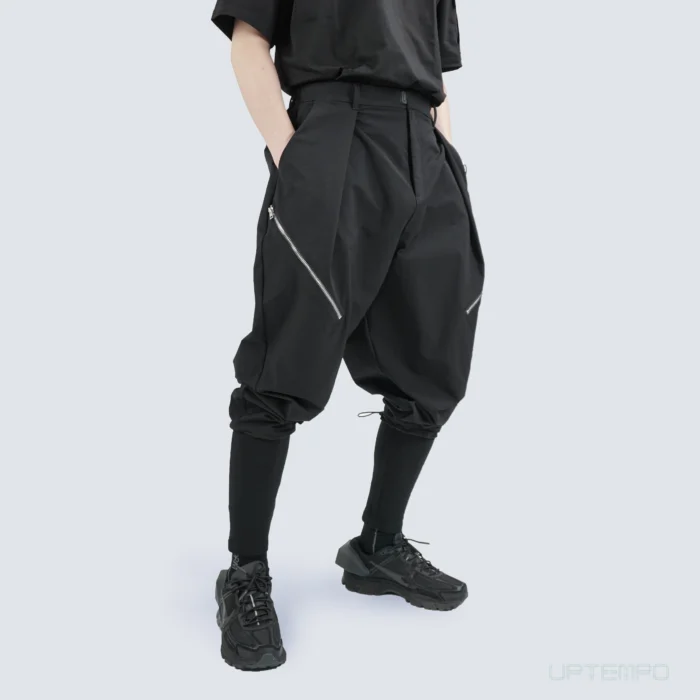 Silenstorm 21aw drop crotch pants adjustable length nylon techwear ninjawear techninja streetwear 1 scaled