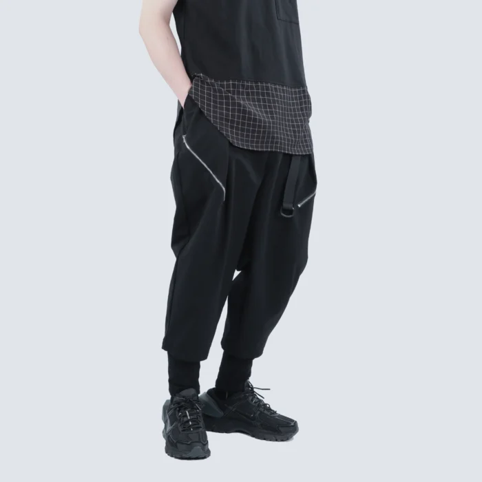 Silenstorm 21aw drop crotch pants adjustable length nylon techwear ninjawear techninja streetwear 2 scaled