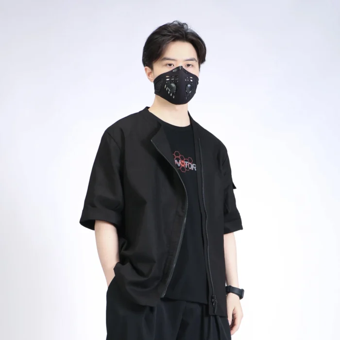 Silenstorm 21ss Flax short sleeve shirt summer diagonal zipper arm pocket techwear aesthetic streetwear ninjawear 2