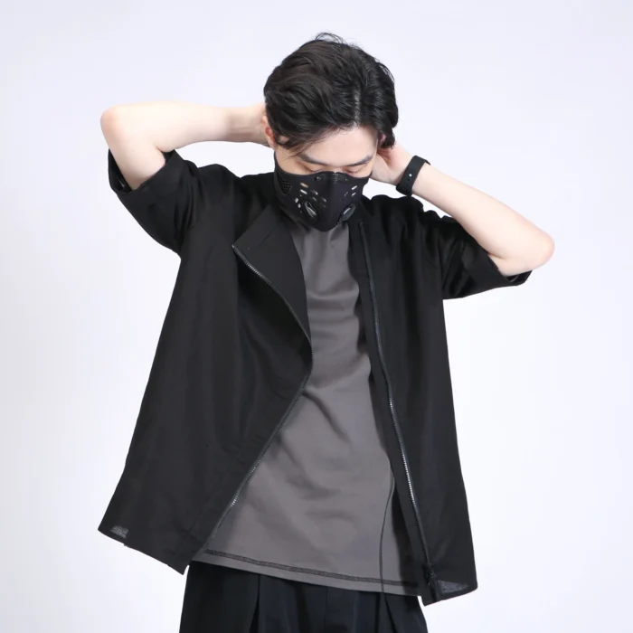 Silenstorm 21ss Flax short sleeve shirt summer diagonal zipper arm pocket techwear aesthetic streetwear ninjawear 3