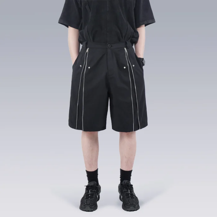 Silenstorm 22ss Symmetric zipper shorts techwear aesthetic casual streetwear