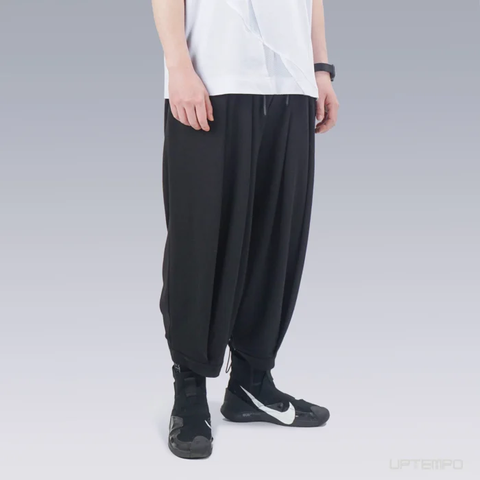 Silenstorm 22ss Wide leg samurai pants adjustable leg opening cotton drawcord waist techwear aestethic cyber monk 3