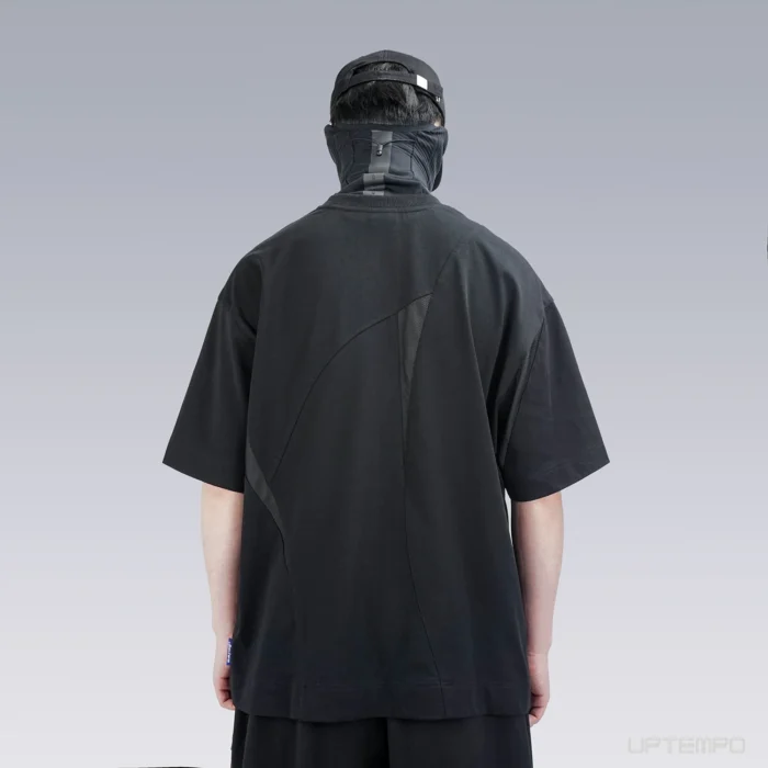 Silenstorm 22ss geo cut stitching t shirt splicing materials cotton techwear aesthetic tech ninja warcore 1