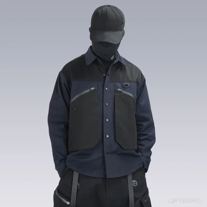 Silenstorm 22ss two colour long sleeve work shirt multiple pockets cotton techwear aesthetic streetwear warcore 1