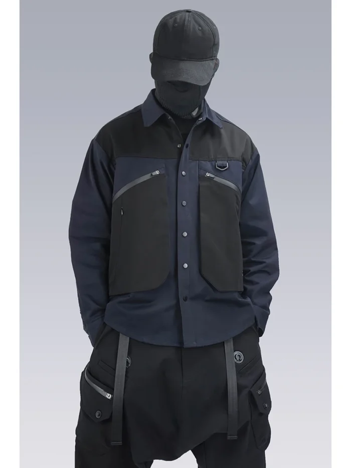 Silenstorm 22ss two colour long sleeve work shirt multiple pockets cotton techwear aesthetic streetwear warcore 5