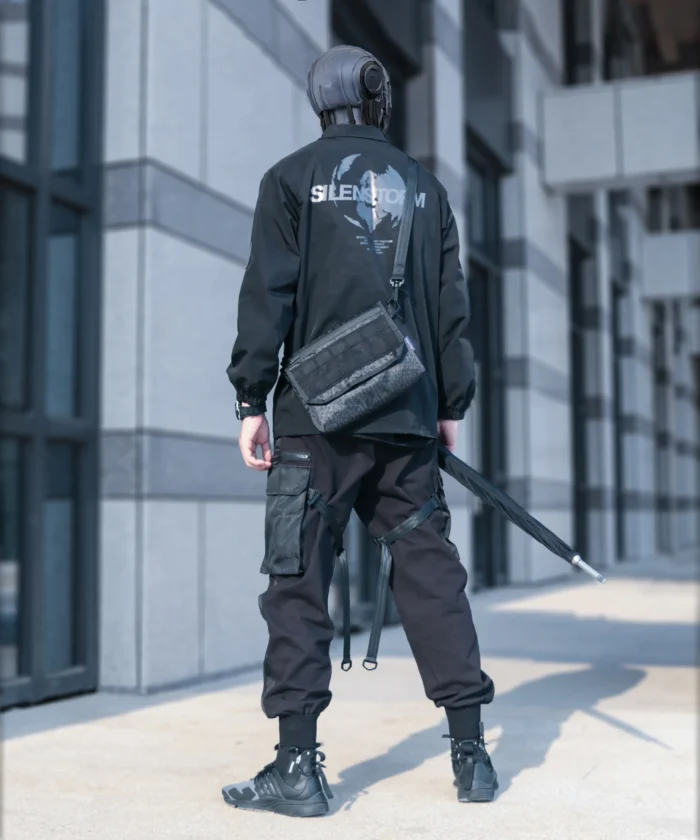 Silenstorm big logo waterproof light jacket windbreaker techwear ninjawear darkwear streetwear 3