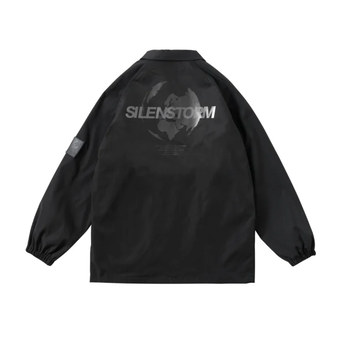 Silenstorm big logo waterproof light jacket windbreaker techwear ninjawear darkwear streetwear 4 scaled