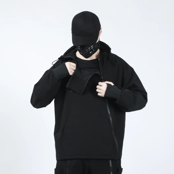 Silenstorm long neck light jacket techwear streetwear ninjawear aesthetic futuristic 2 scaled