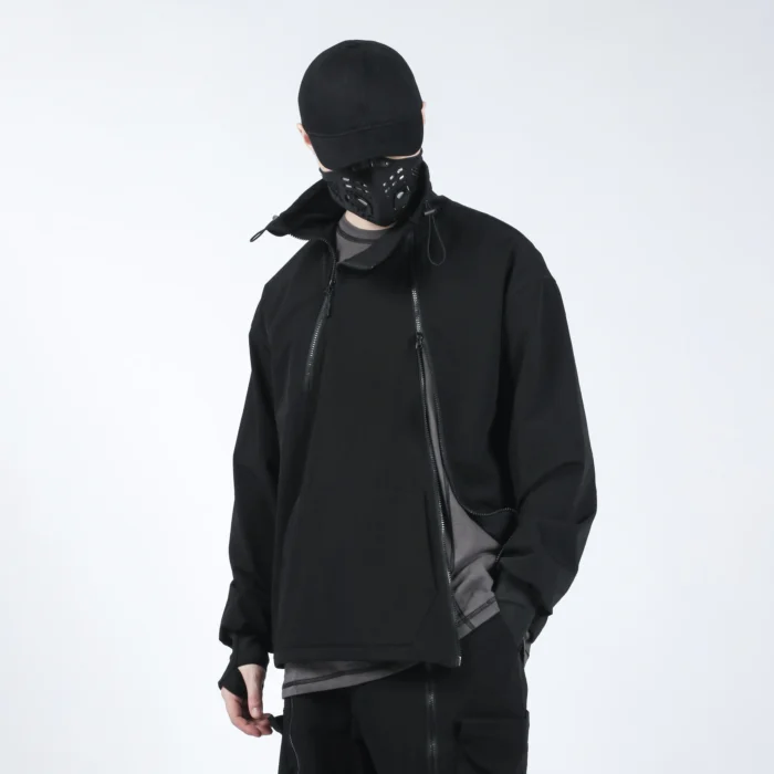 Silenstorm long neck light jacket techwear streetwear ninjawear aesthetic futuristic 3 scaled