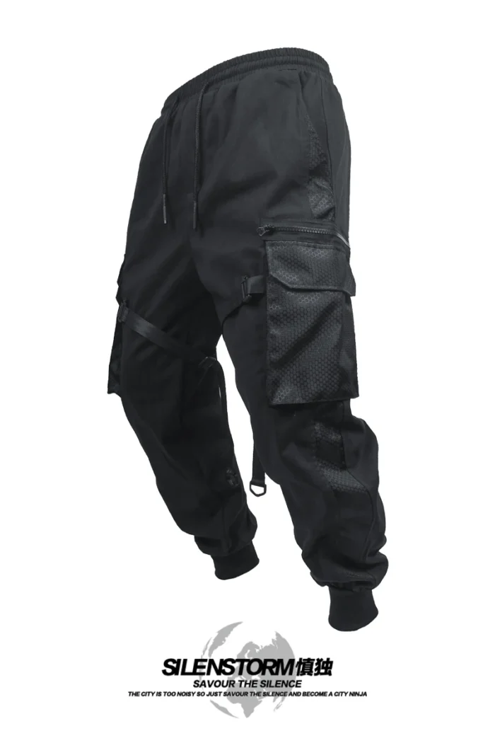 Silenstorm tactical cargo pants joggers drawstring waist techwear ninjawear streetwear 4