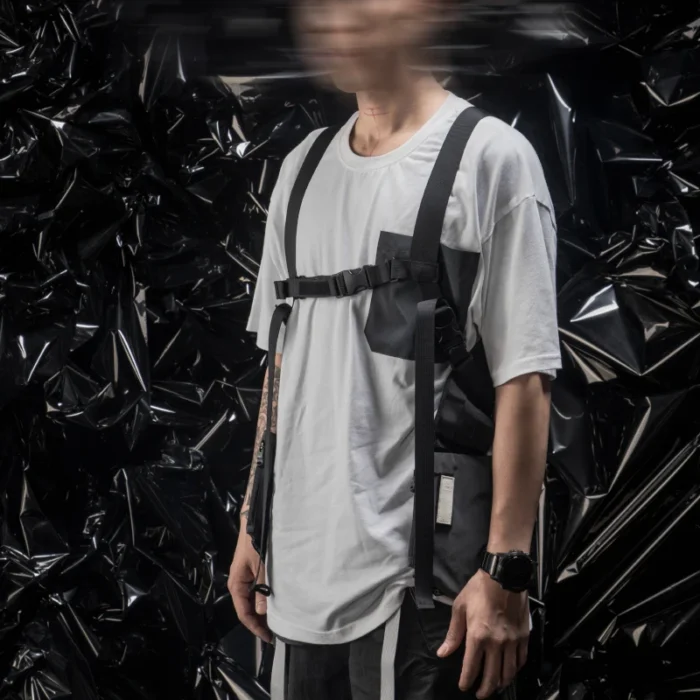 T shirt with reflective pocket pupil travel techwear ninjawear darkwear streetwear PT 1917 4