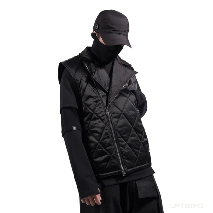 Whyworks 21aw Quilted winter vest carrying system nylon ykk zippers techwear accessories aesthetic ninjawear streetwear 1