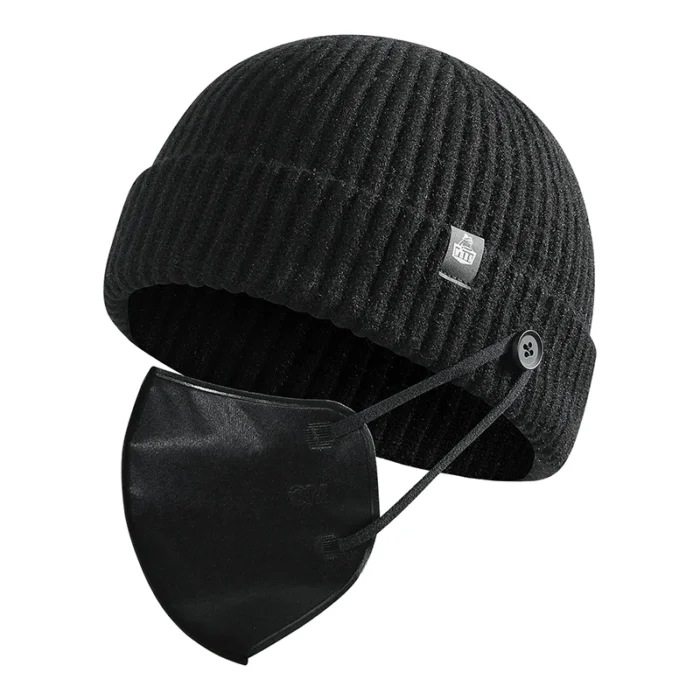 Whyworks 22aw Wool knitting beanie hat mask hook button techwear aesthetic streetwear casual