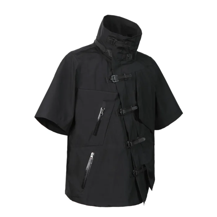 Lost mind Waterproof assault jacket separated sleeves stand collar multiple pockets techwear aesthetic 3