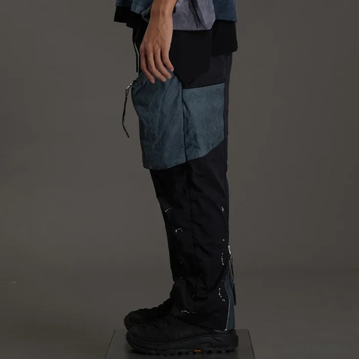 Pupil travel 21ss Ink splashing cargo pants 3d pockets zipper leg opening adjustment techwear punk dystopian 1