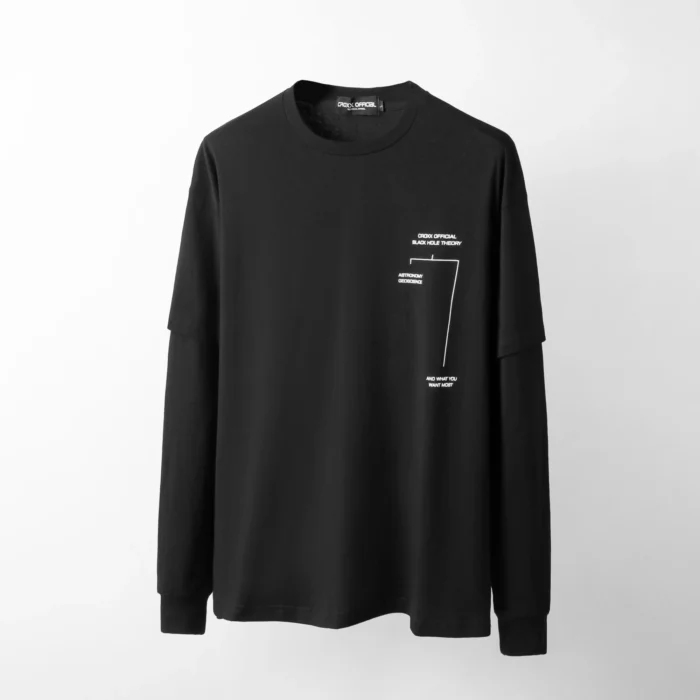 The croxx 21aw Cotton long sleeve shirt sweatshirt nerdy print techwear aesthetic streetwear punk 1