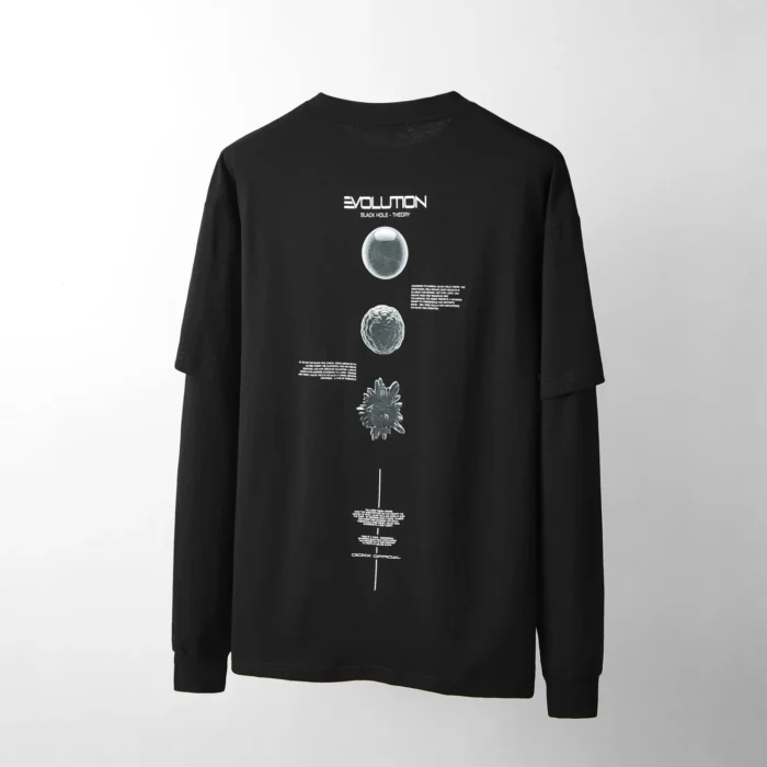 The croxx 21aw Cotton long sleeve shirt sweatshirt nerdy print techwear aesthetic streetwear punk