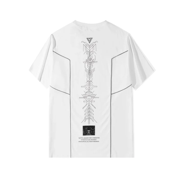 The croxx cotton t shirt reflective elements techwear aesthetic streetwear 2 scaled