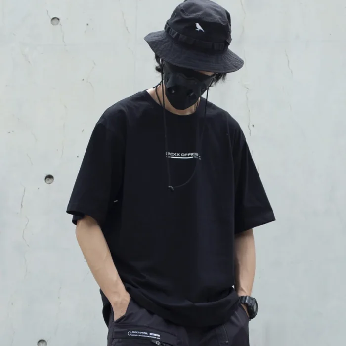 The croxx cotton t shirt reflective elements techwear aesthetic streetwear 5