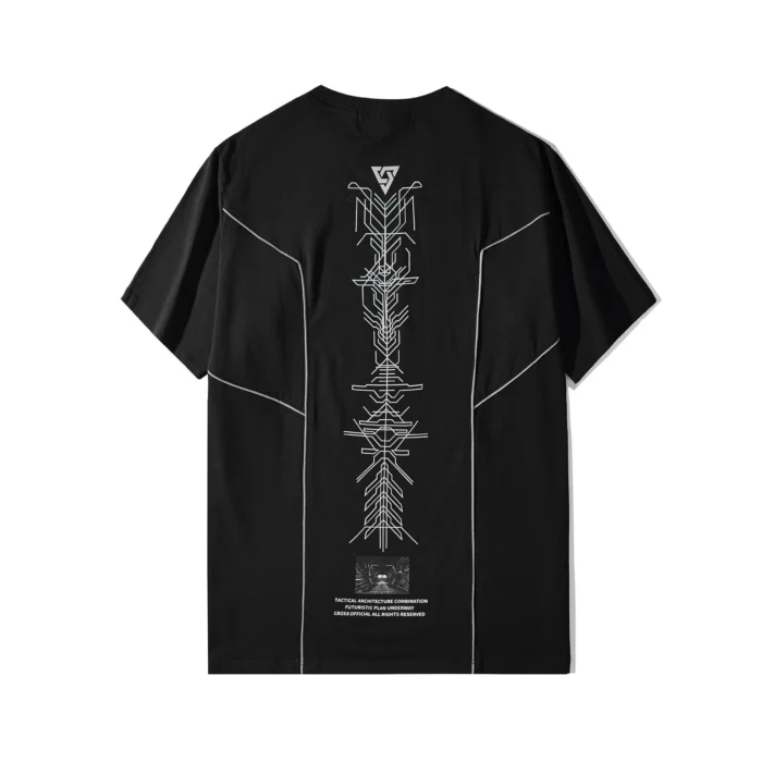 The croxx cotton t shirt reflective elements techwear aesthetic streetwear scaled