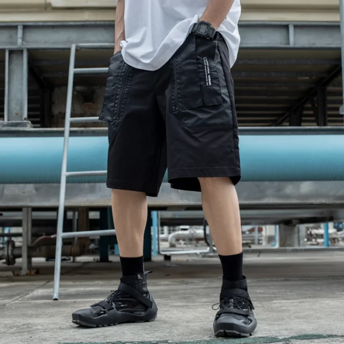 The croxx shorts with multiple pockets back molle streetwear techwear aesthetic darkwear