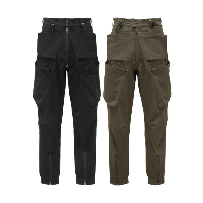 Ninja warning 24ss Horizontal top front pockets Cargo pants dwr coating material techwear