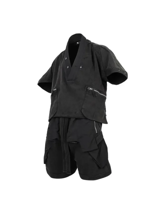 Corrosion equipment 24ss S14 BK Fermented rust martial art short sleeve shirt mutiple shape techwear dystopian 4