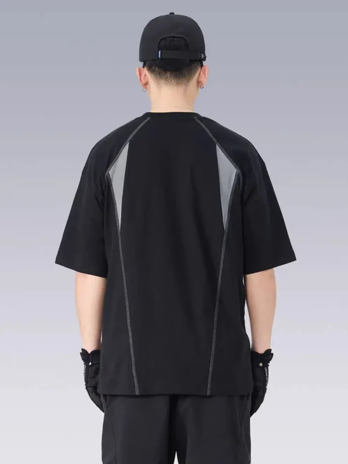 Silenstorm 24ss Patchwork commuting t shirt front pockets combined materials outdoor sports techwear aesthetic 2