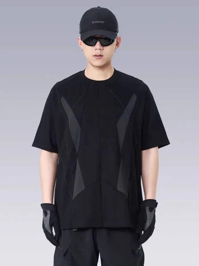 Silenstorm 24ss Sliced split t shirt vent mesh cotton material techwear aesthetic casual 6