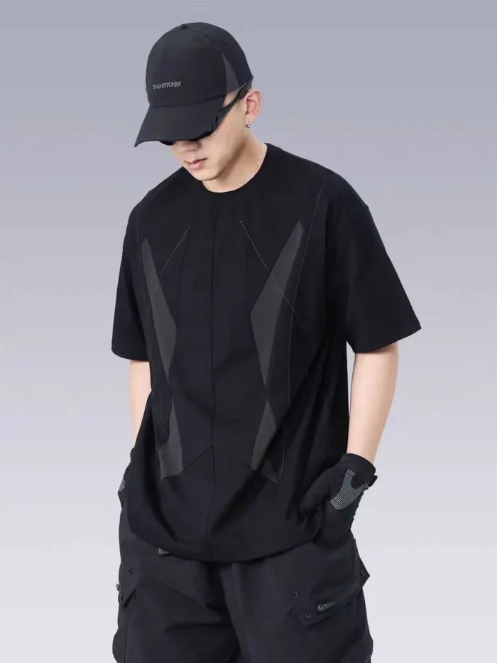 Silenstorm 24ss Sliced split t shirt vent mesh cotton material techwear aesthetic casual 7