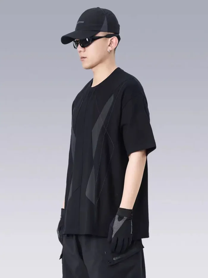 Silenstorm 24ss Sliced split t shirt vent mesh cotton material techwear aesthetic casual 8