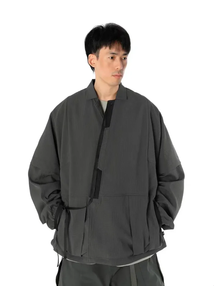 TMCAZ 24aw Detachable sleeve Jinbei Jacket multiple pockets dwr fabric wide cut techwear gorpcore urban outdoor 2