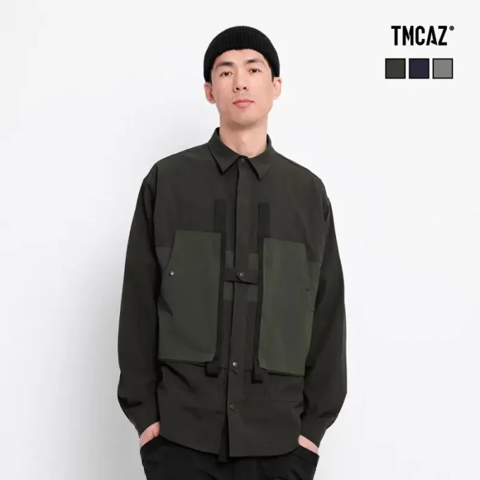 TMCAZ 4way Stretch Work Shirt Jacket lightweight nylon fabric multipocket urban outdoor gorpcore techwear aesthetic 10