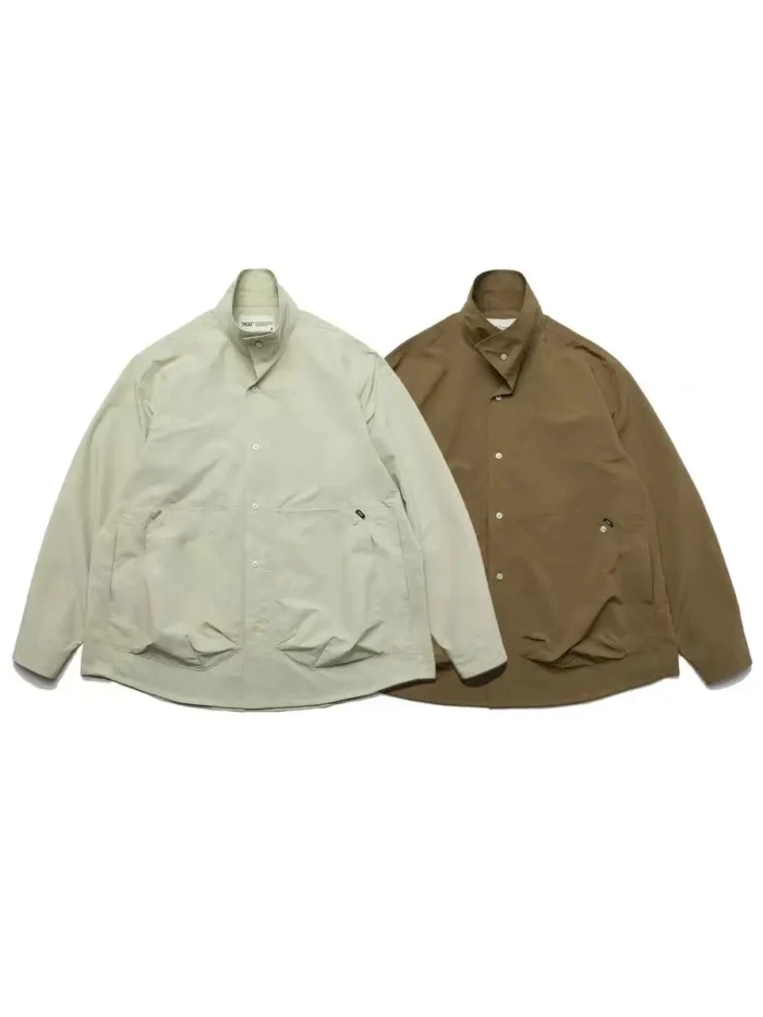 TMCAZ Stand Collar Shirt Jacket 3d front pockets dwr treated material gorpcore urban outdoor 4