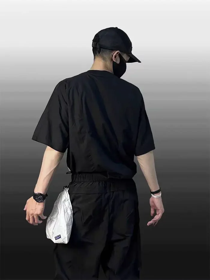 Whyworks 24ss Deconstructed t shirt UPF50 sun protection material geometric splicing techwear gorpcore 4