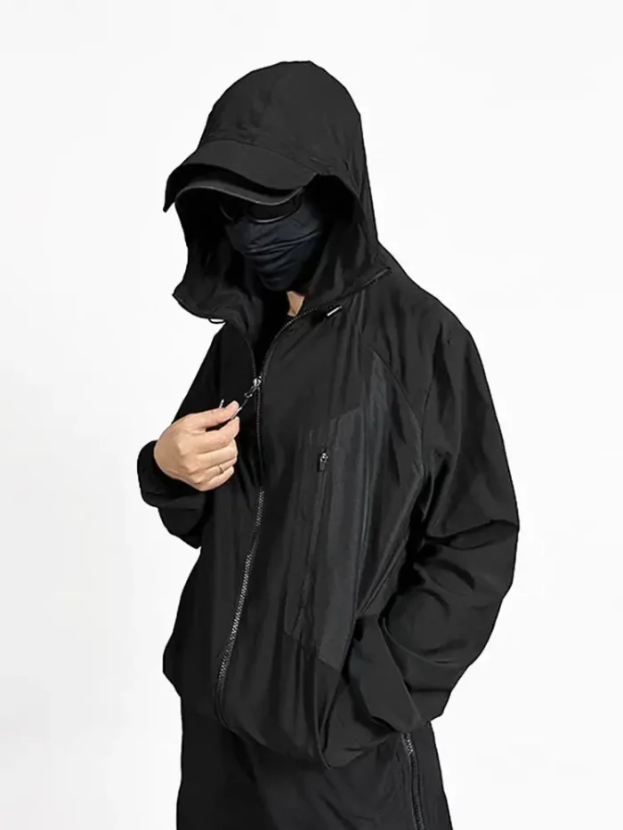 Sianlanhiam 24ss J003 UPF50 sunscreen jacket Quick drying breathable lightweight quick release zip techwear aesthetic gorpcore 1