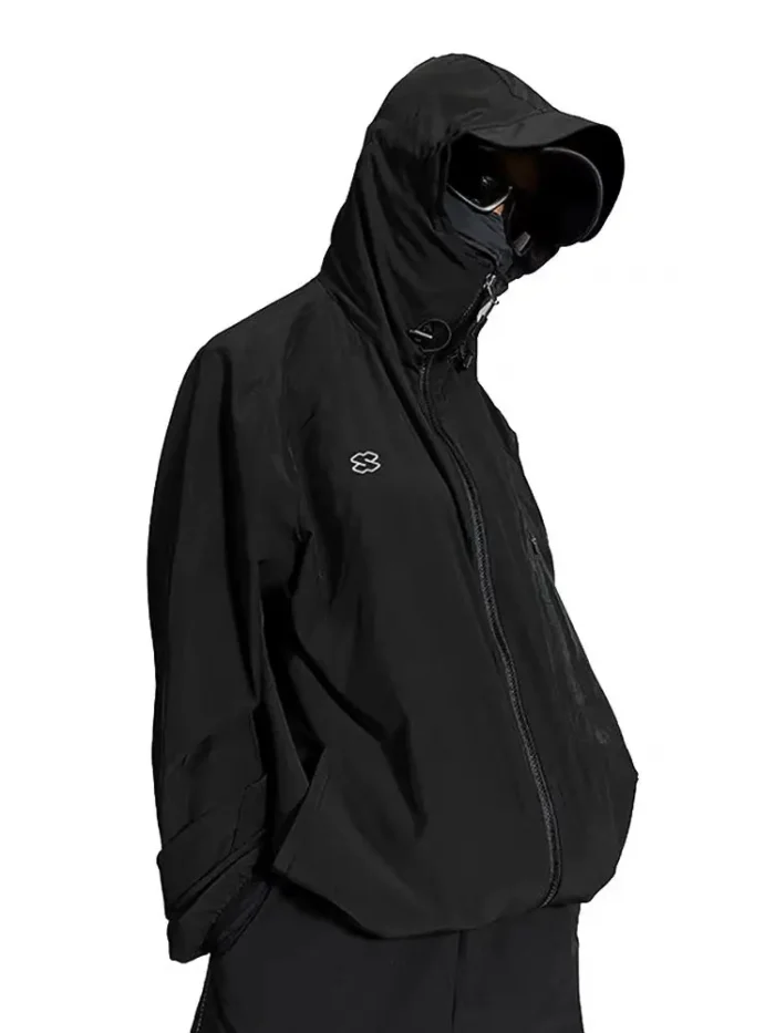 Sianlanhiam 24ss J003 UPF50 sunscreen jacket Quick drying breathable lightweight quick release zip techwear aesthetic gorpcore 2
