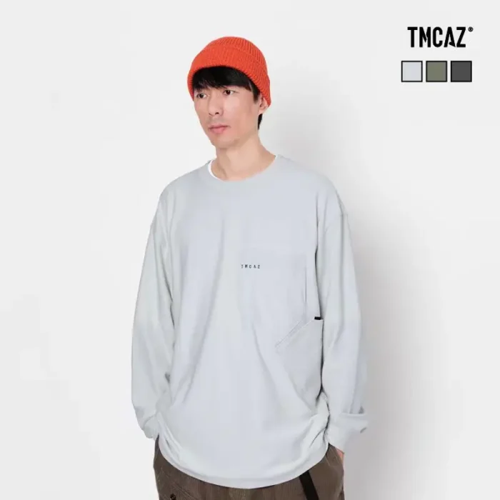 TMCAZ LS Pocket longsleeve tee double layer functional patch pocket cotton material urban outdoor gorpcore aesthetic