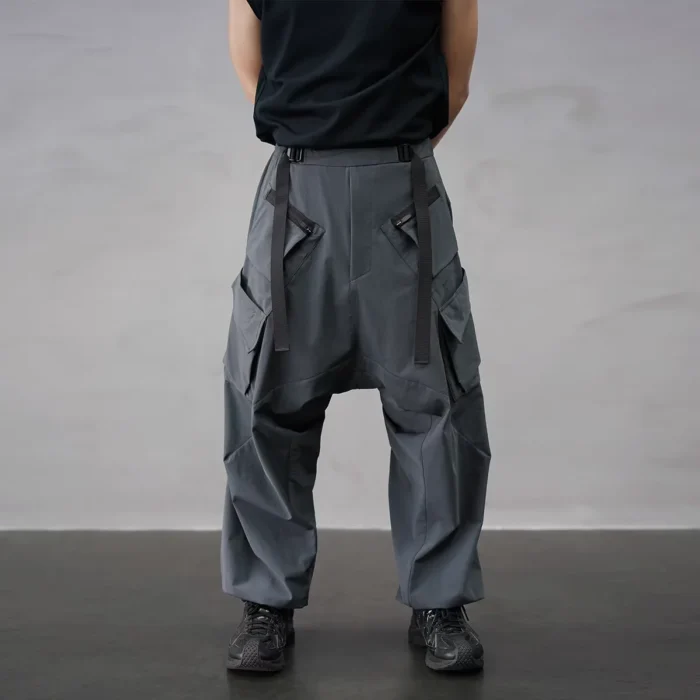 nosucism 24ss BDU 2 0 Grey cargo pants wide cut multipocket adjustable waist dwr material ykk 1