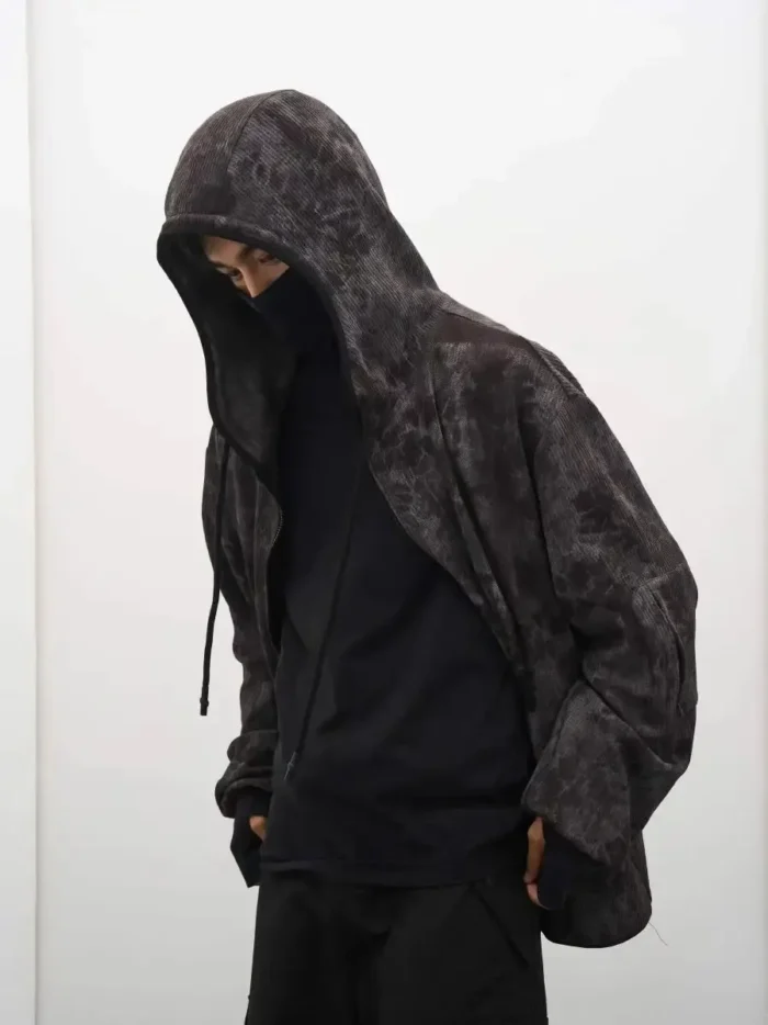 Subtraction of 24aw Heavy duty knitted hoodie arm pocket waste soil dyed gorpcore urban outdoor dystopian