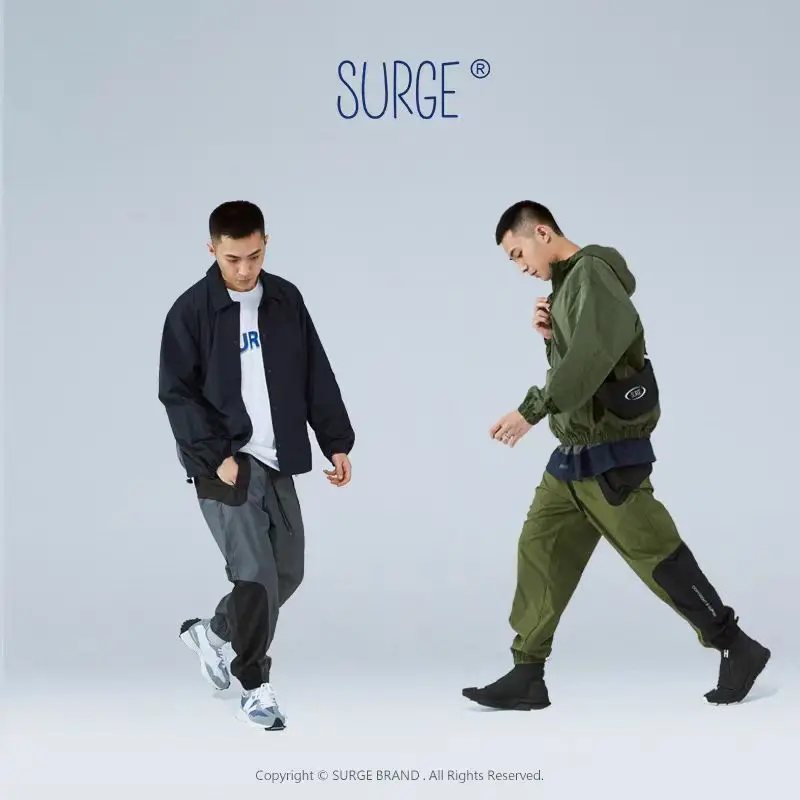 Surge Quick drying material pants detachable bag elastic waist color blocked lightweight gorpcore urban outdoor 3