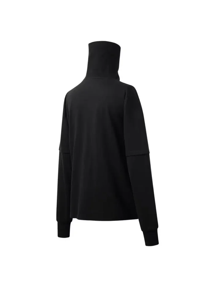 Whyworks 24aw High collar deconstructed longsleeve fingerholed cotton poly material techwear aesthetic 3